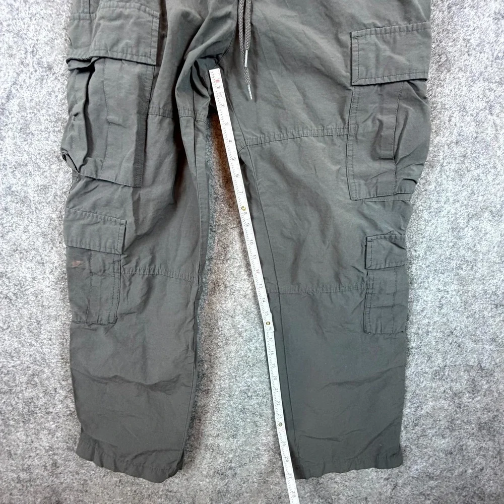 PacSun Baggy Pants Men Medium Gray Cargo Pocket Outdoor Hiking Drawstring Travel